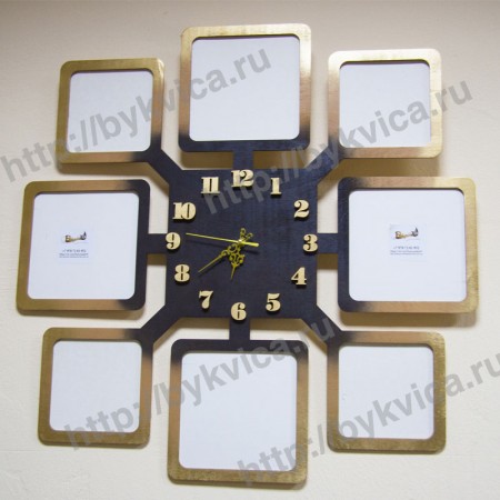 Часы настенные деревянные "Семейные"
