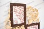 Рамка из дерево со словами и сердцем "Любовь"3