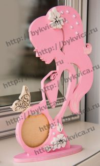 Рамка деревянная с дизайном УЗИ