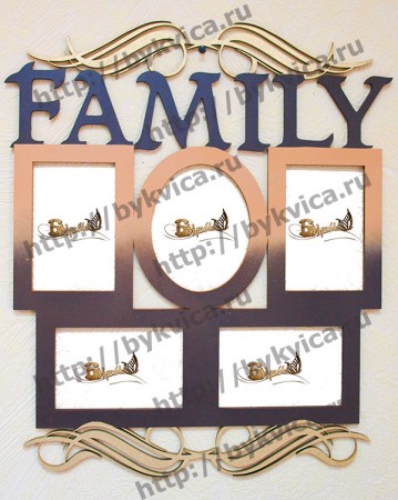 Рамка для фото со словами "Family"