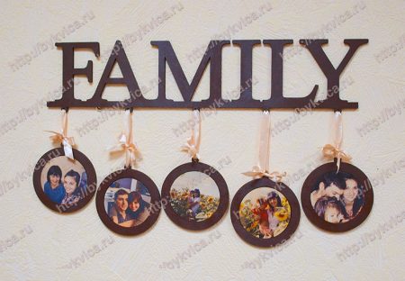 Рамка с подвесами из дерева