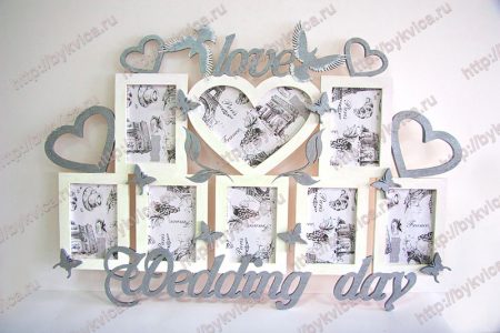 Рамка из дерева для свадебного фото