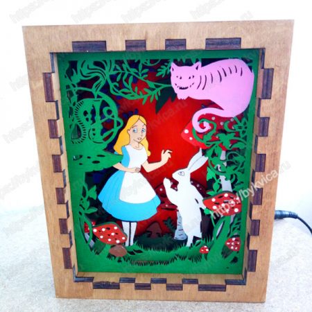 Детский ЗD ночник (светильник) из дерева