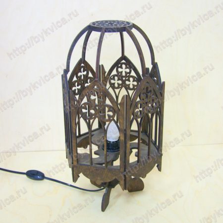 Торшер из дерева настольный