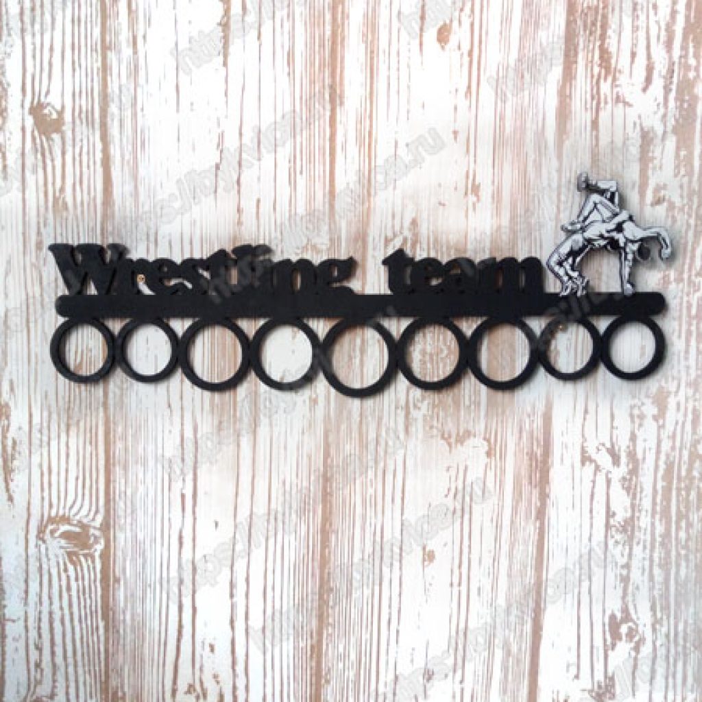 Медальница из фанеры "Wrestling team"