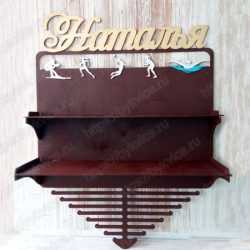 Полка для кубков двойная