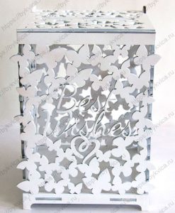 Коробка для конвертов на свадьбу с надписью