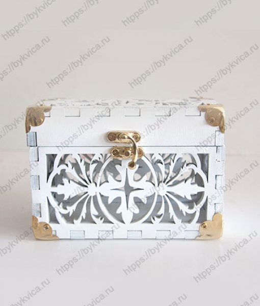 Шкатулка для колец на свадьбу из дерева любого цвета