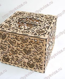 Свадебный декор стола. Коробка с узорами