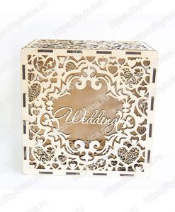Свадебный декор стола. Коробка с узорами "Wedding"